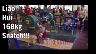 Liao Hui 168kg Snatch!!!!