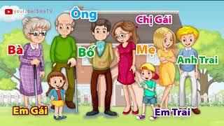 DẠY BÉ TẬP NÓI BỐ MẸ, CÁC THÀNH VIÊN GIA ĐÌNH: ÔNG, BÀ, ANH, CHỊ | SỨA TV