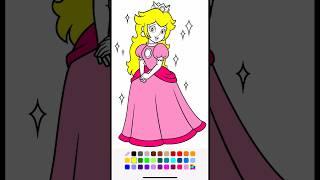 Princess Peach Coloring page Peaches Bowser Jack Black #viral #peaches #shorts #youtubeshorts #mario