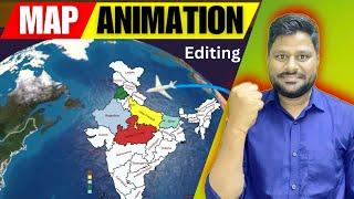 How to Make Map Animation Video | Video Editing Like Dhruv Rathee #documentary #mapanimation