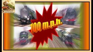 U.K’s 100+ m.p.h. Steam Trains at FULL SPEED