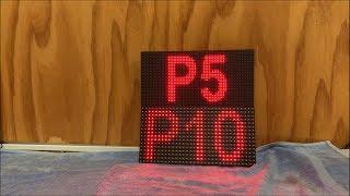 RGB LED P5 vs P10 comparison - Christmas Light Display Matrix / Sign