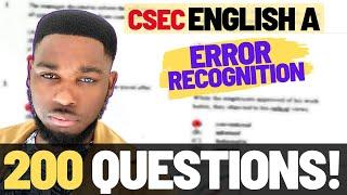 CSEC English A Paper 1 Practice: Error Recognition