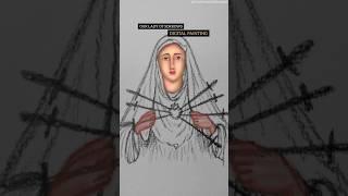 Our lady of Sorrows Digital painting #shorts