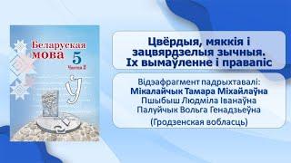 Тэма 33. Цвёрдыя, мяккія і зацвярдзелыя зычныя. Іх вымаўленне і правапіс