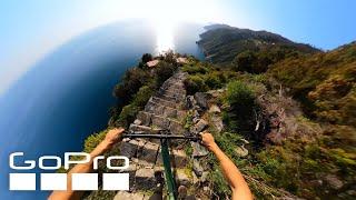 Biking Crazy Cliffside Stairs