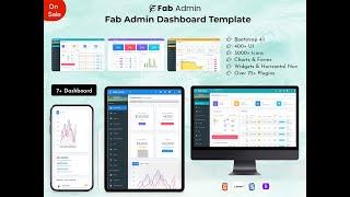 Responsive Admin Dashboard Web App Template – Fab