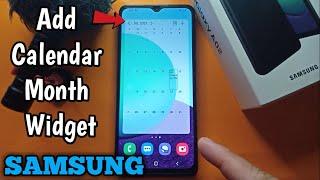 How to Add Calendar Month Widget on Samsung Galaxy A02