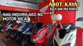 DITO AKO BIBILI  NG MOTOR SA KANILA!  HONDA MOTORCYCLE , PRICE  UPDATE 2024