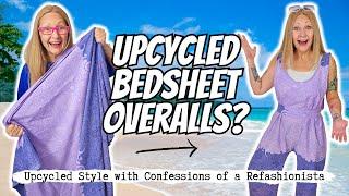 No-Pattern DIY: Transform an Old Bedsheet into Comfy Overalls | Easy Refashion Tutorial