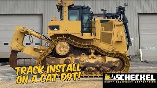 Installing new track groups on a CAT D9T. #heavyequipment #caterpillar #constructionequipment