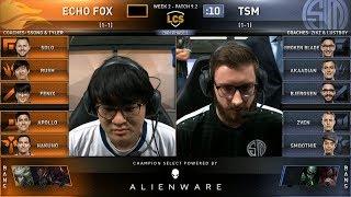 FOX vs TSM - Week 2 Day 1 Season 9 LCS Spring 2019 - Echo Fox vs Team SoloMid