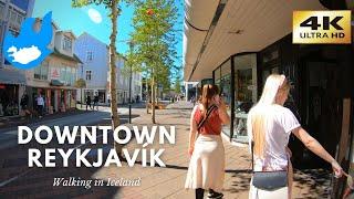 Iceland Walking Tour - Downtown Reykjavík [4K]