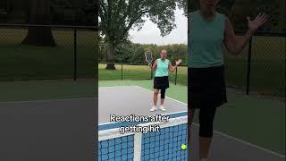 How do you react after getting hit? #pickleball