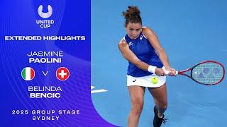 Jasmine Paolini v Belinda Bencic Extended Highlights | United Cup 2025 Group D