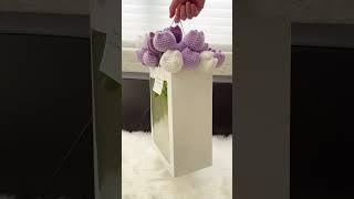 Vibrant Color Combo for Knitted Flowers #fok #knittedflowers #flowers