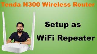 How to Setup Tenda Wireless N300 Router as Wifi Repeater in Hindi