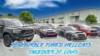 10 HELLCAT BURBLE TUNED SRT CUTTING UP HIGHWAY POV