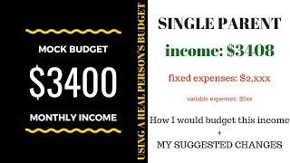 Mock Budget With Me | $3400 Monthly Income | Single Parent | KeAmber Vaughn