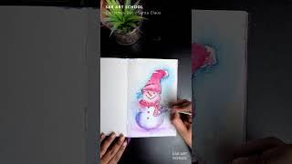 Merry Christmas painting  | SAR Art School #merrychristmas #shorts