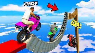 GTA 5 PARKOUR WITH BIKES TO THE CURVED RAMP CHALLENGE