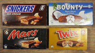 Ice Cream  Snickers  Bounty  Twix  Mars