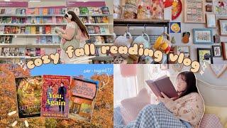 COZY FALL READING VLOG  3 viral autumnal books, bookshopping, & more