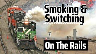 SMOKE-FEST! Trains Kicking up LOTS of Smoke While Switching