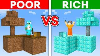 POOR vs RICH: SKYBLOCK Build Challenge in Minecraft