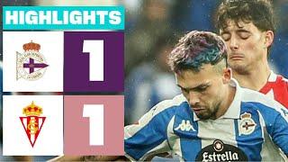 RC DEPORTIVO 1 - 1 REAL SPORTING I HIGHLIGHTS LALIGA HYPERMOTION