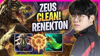 ZEUS IS SO CLEAN WITH RENEKTON IN EUW SOLOQ! - T1 Zeus Plays Renekton TOP vs Akali! | Bootcamp 2024