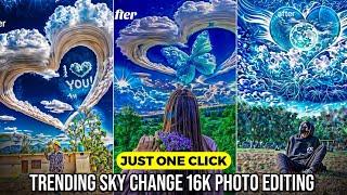 Viral Trending Colorful Sky Background Editing | 16K Quality Heart Sky Photo Editing | Nepali