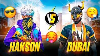 Hakson Bhai Or Dubai Bhai Challenge 1V1 Who is win .? -Garena free fire max