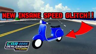 NEW INSANE VESPA SPEED GLITCH IN Car Dealership tycoon!! | Mird CDT