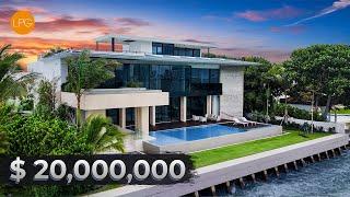 Touring a $20,000,000 ULTRA MODERN MANSION Wich STUNNING BAY VIEWS At VENETIAN ISLANDS In Miami