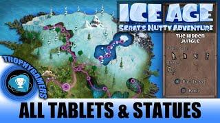 Ice Age Scrat's Nutty Adventure The Hidden Jungle - All Tablet Pieces & Statues Walkthrough Part 13