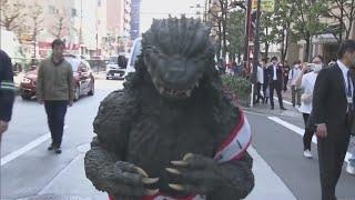 Godzilla promotes traffic safety in Japan