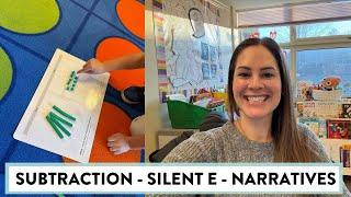 First Grade Activities for Silent E, Double Digit Subtraction, and Personal Narratives!