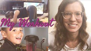 Morning Workout + smoothies by Kids | Plant-Based Dietitian