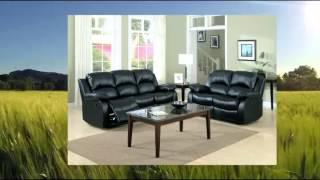 Homelegance 9700BLK-3 Double Reclining Sofa Black Bonded Leather