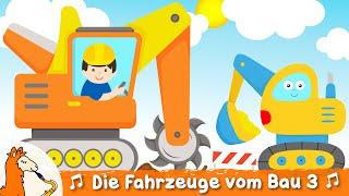 Baufahrzeuge Lied für Kinder Teil 3 mit Bagger Laster Tunnelbohrer Rüttelplatte Fräse Baggerschiff
