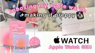 unboxing my apple watch se + making it preppy!!