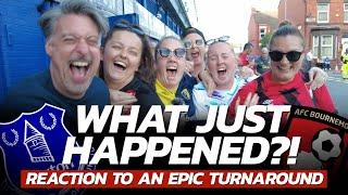 ABSOLUTE SCENES! Fans React After Bournemouth's EPIC Ten Minute Turnaround At Everton!