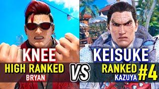 T8  KNEE (Bryan) vs KEISUKE (#4 Ranked Kazuya)  Tekken 8 High Level Gameplay