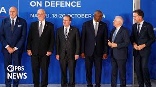 WATCH: Austin holds briefing at G7 meeting of defense ministers in Naples, Italy