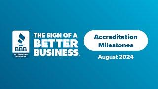 Accreditation Milestones (Aug 2024)