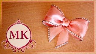 Праздничный бант. Канзаши. Мастер-класс./ A festive bow. Kanzashi. Master class.