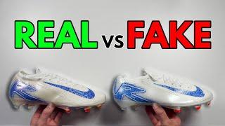 REAL VS FAKE! NIKE MERCURIAL VAPOR 16 BLUEPRINT FOOTBALL BOOT COMPARISON! (CLEATS)