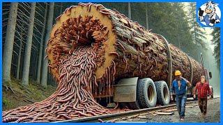 Extreme Dangerous Big Logging Wood Truck Driving Skill | Extreme Dangerous Transport Skill