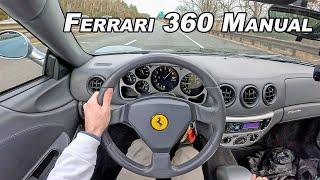 2004 Ferrari 360 Modena Gated Manual - Driving The 8500 RPM V8 To Redline (POV Binaural Audio)